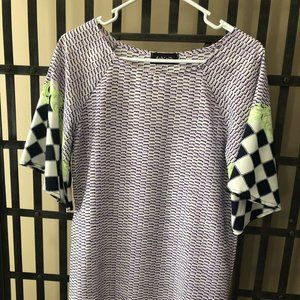 FAB'RIK WOMEN'S LILAC MULTI COLOR SHEATH DRESS